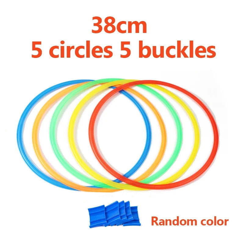 New Outdoor Kids Funny Physical Training Sport Toys Lattice Jump Ring Set Game 10 Hoops 10 Connectors for Park Play Boys Girls - Slobuy