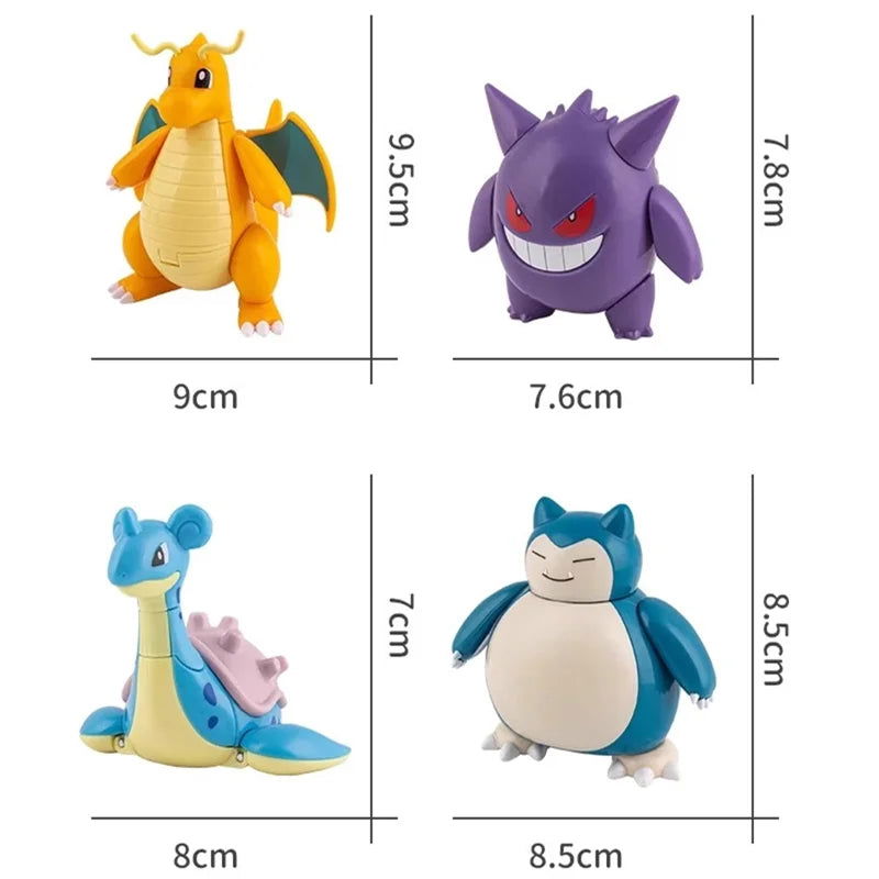 New Pokemon Figures Toys Variant Ball Model Pikachu Gengar Pokeball Dragonite Snorlax  Action Figure Lapras Pocket Monsters Toy - Slobuy