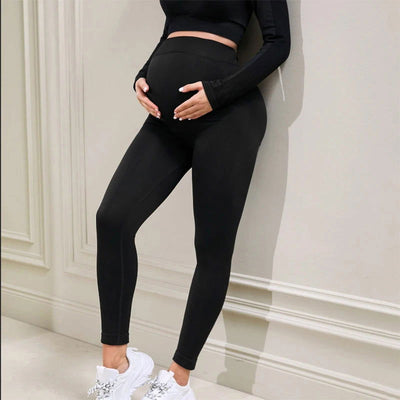 New Pregnant Women's Yoga Pants High Waist Hip Lift, Slim Fit Nude Feel Peach Hip Sports Tights Pregnant Yoga Clothing - Slobuy