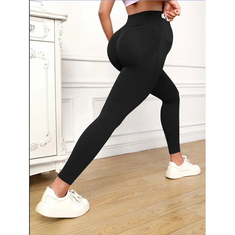 New Pregnant Women's Yoga Pants High Waist Hip Lift, Slim Fit Nude Feel Peach Hip Sports Tights Pregnant Yoga Clothing - Slobuy