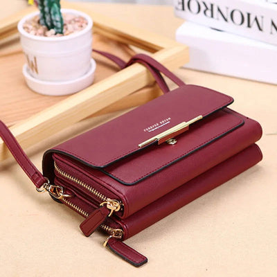 New Pu Leather Women Handbags Female Multifunctional Large Capacity Shoulder Bags Fashion Crossbody Bags For Ladies Phone Purse - Slobuy