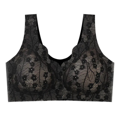New Sexy Lace Without Steel Ring Front Buckle Thin and Seamless Pregnant Women Gather for Breastfeeding Bra Mom's Underwear - Slobuy