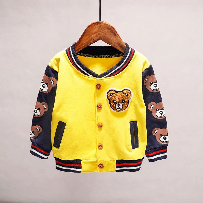 New Spring Autumn Baby Girls Boys Clothes Children Cotton Cartoon Jacket Toddler Fashion Sports Costume Infant Kids Sportswear - Slobuy