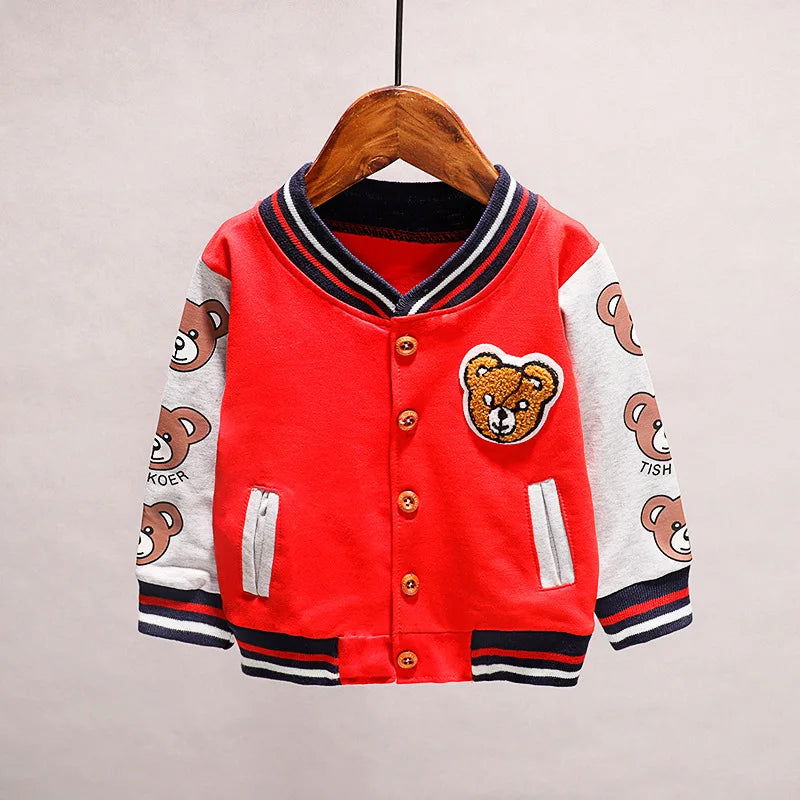 New Spring Autumn Baby Girls Boys Clothes Children Cotton Cartoon Jacket Toddler Fashion Sports Costume Infant Kids Sportswear - Slobuy