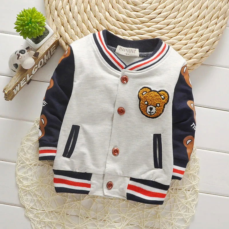 New Spring Autumn Baby Girls Boys Clothes Children Cotton Cartoon Jacket Toddler Fashion Sports Costume Infant Kids Sportswear - Slobuy