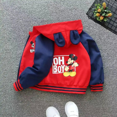 New Spring Baby Boys Girls Jacket Fashion Cartoon Mickey Minnie Mouse Print Outerwear for Kids Clothes Children Windbreaker Coat - Slobuy