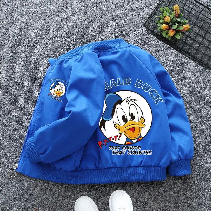 New Spring Baby Boys Girls Jacket Fashion Cartoon Mickey Minnie Mouse Print Outerwear for Kids Clothes Children Windbreaker Coat - Slobuy
