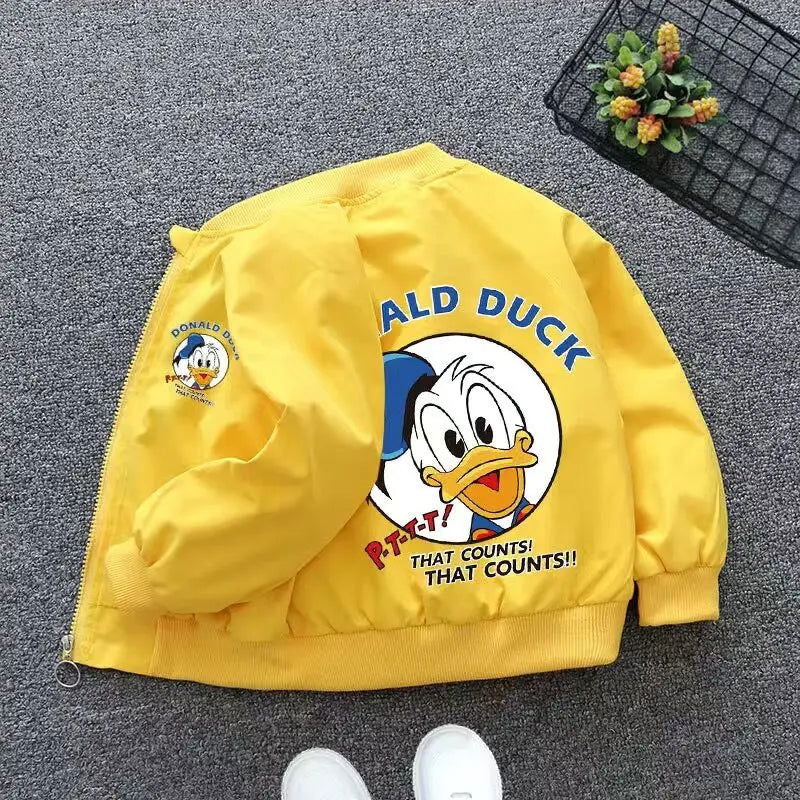 New Spring Baby Boys Girls Jacket Fashion Cartoon Mickey Minnie Mouse Print Outerwear for Kids Clothes Children Windbreaker Coat - Slobuy
