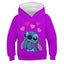 New Stitch Hoodies Girls Sweatshirt Autumn And Winter Long Sleeve Harajuku Pullovers Disney Series Stich Casual Hooded Tops - Slobuy