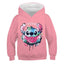 New Stitch Hoodies Girls Sweatshirt Autumn And Winter Long Sleeve Harajuku Pullovers Disney Series Stich Casual Hooded Tops - Slobuy