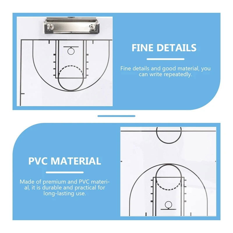 New Style Basketball Clipboard Strategy Board, Professional Game Plan Demonstration Practice Board Basketball Coaching Board - Slobuy