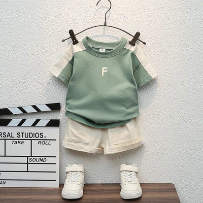 New Summer Baby Boys Clothes Sets Fashion Cotton Letter Printing T-shirts+Tooling Shorts 2pcs Kids Outfits for Infant Tracksuit - Slobuy