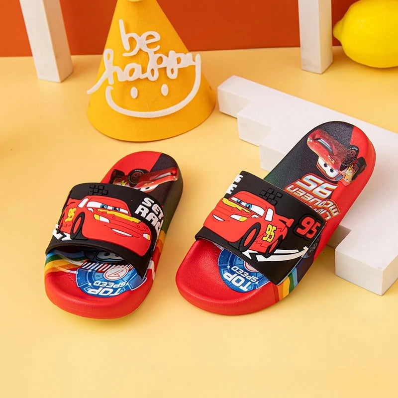 New Summer Children Sandals Kids Cars Cartoon Toddler Boys Soft Sole Shoes Anti-Slip Slippers Wearable in all seasons Sandals - Slobuy