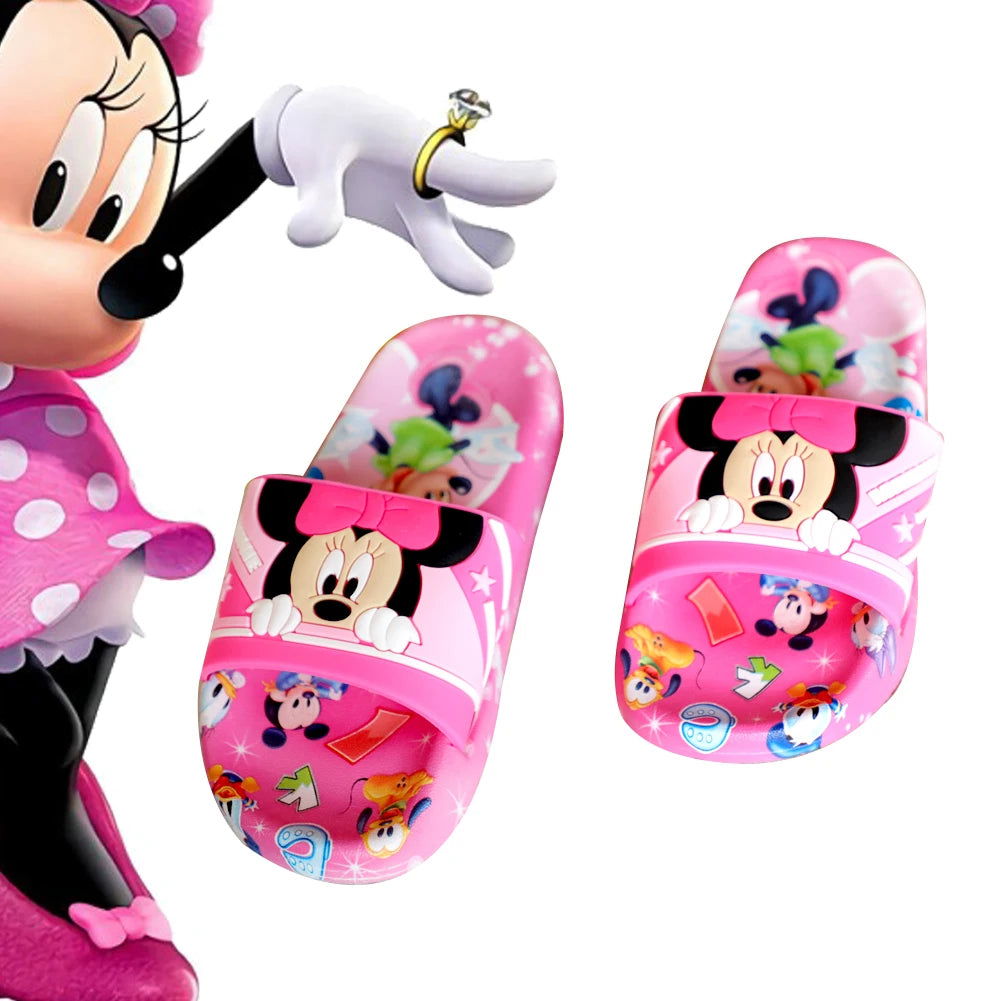 New Summer Children Sandals Kids Cartoon Minnie Toddler Boys Girls Soft Sole Shoes Anti-Slip Slippers Wearable in all seasons - Slobuy