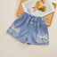 New Summer Kids Short Denim Shorts For Girls Fashion Girl Short Princess Jeans Children Pants Girls Shorts Flower Girls Clothing - Slobuy