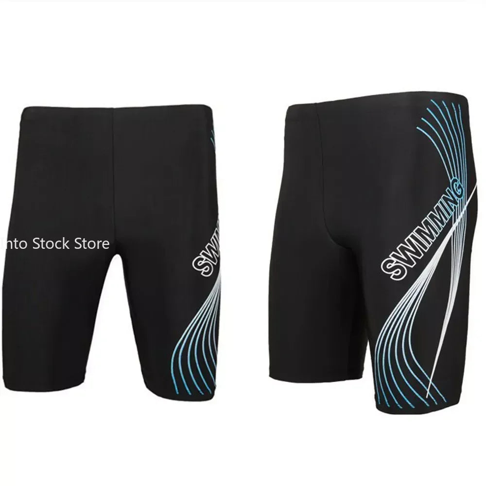 New Swimsuit Mens Swimming Trunks Sexy Swimwear Quick-dry Boxer Shorts Tight Swim Trunks Plus Size Quick Dry Swimming - Slobuy