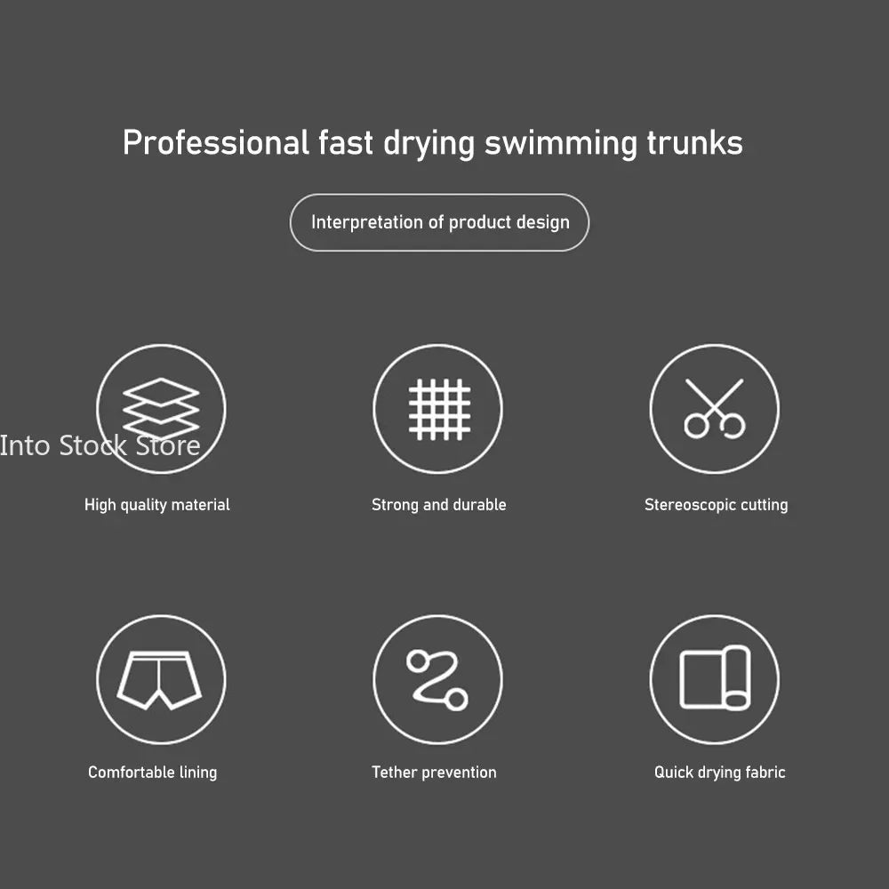 New Swimsuit Mens Swimming Trunks Sexy Swimwear Quick-dry Boxer Shorts Tight Swim Trunks Plus Size Quick Dry Swimming - Slobuy
