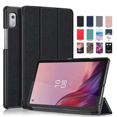 New Tablet Cover For Lenovo Tab M9 2023 Case TB310FU TB310XC 9.0 inch PU Leather Magnetic Tri-Fold Stand Funda Coque+Film+Pen - Slobuy