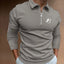 New Trending Men Long Sleeve Casual Print Stripe Zipper Polo Shirt Men Golf Polo Shirt . - Slobuy