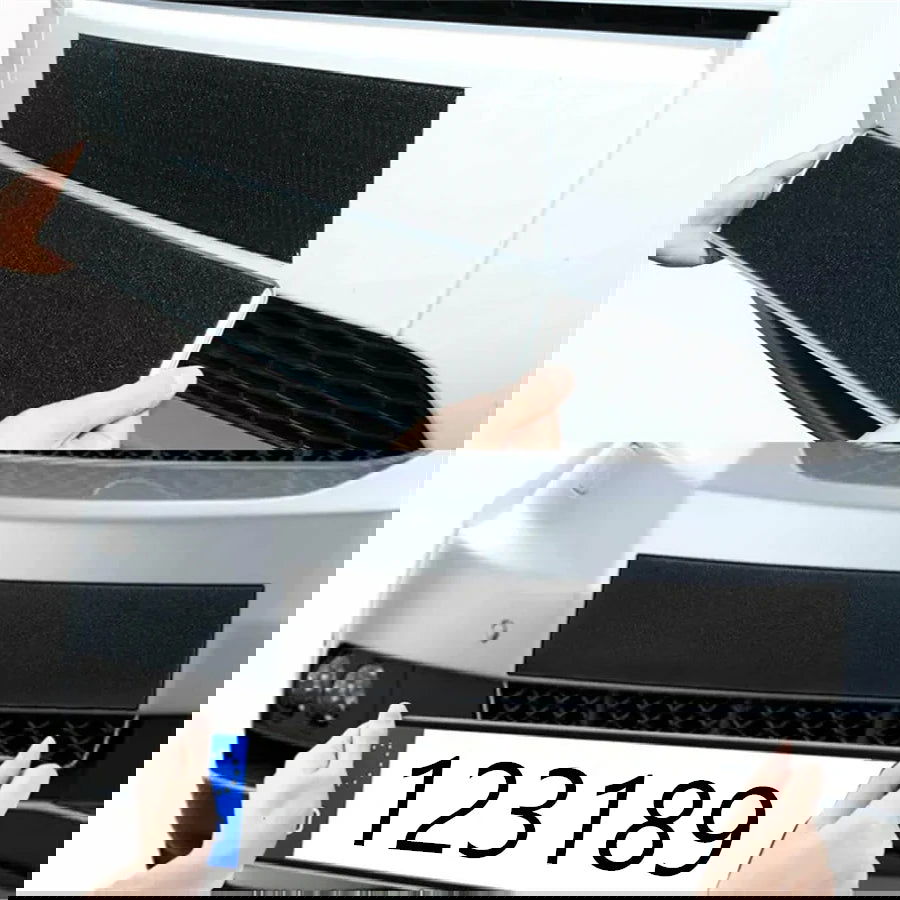 New Unique Frameless License Plate Holder Harmless Polyester Adhesive Number Plate Holder Durable Number Car Accessories 2023 - Slobuy