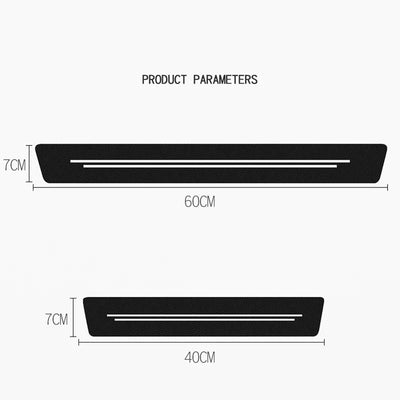 New Universal Imitation Carbon Fiber Leather Car Door Sill Protection Strip Tough And Durable Decorative Car Sticker Accessories - Slobuy
