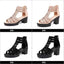 New Women's Sandals Wedges Summer Hollow Out Roman Sandals Ladies Elegant Low Heel Sandals for Women Fashion Mujer Footwear - Slobuy