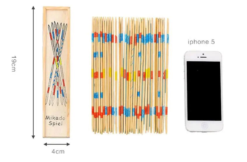 New Wooden Toys Pick Up Sticks Puzzle Game Multiplayer Board Stick Kids Educational Interactive Development Toy for Children - Slobuy