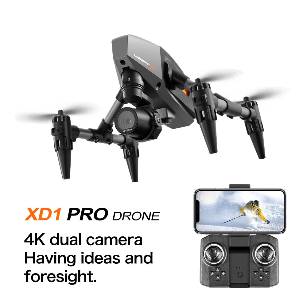 New XD1 Mini Drone FPV Professional 8K Dual Camera 5G WIFI GPS Height Maintaining Four Sides Obstacle Avoidances Quadcopter Toys - Slobuy