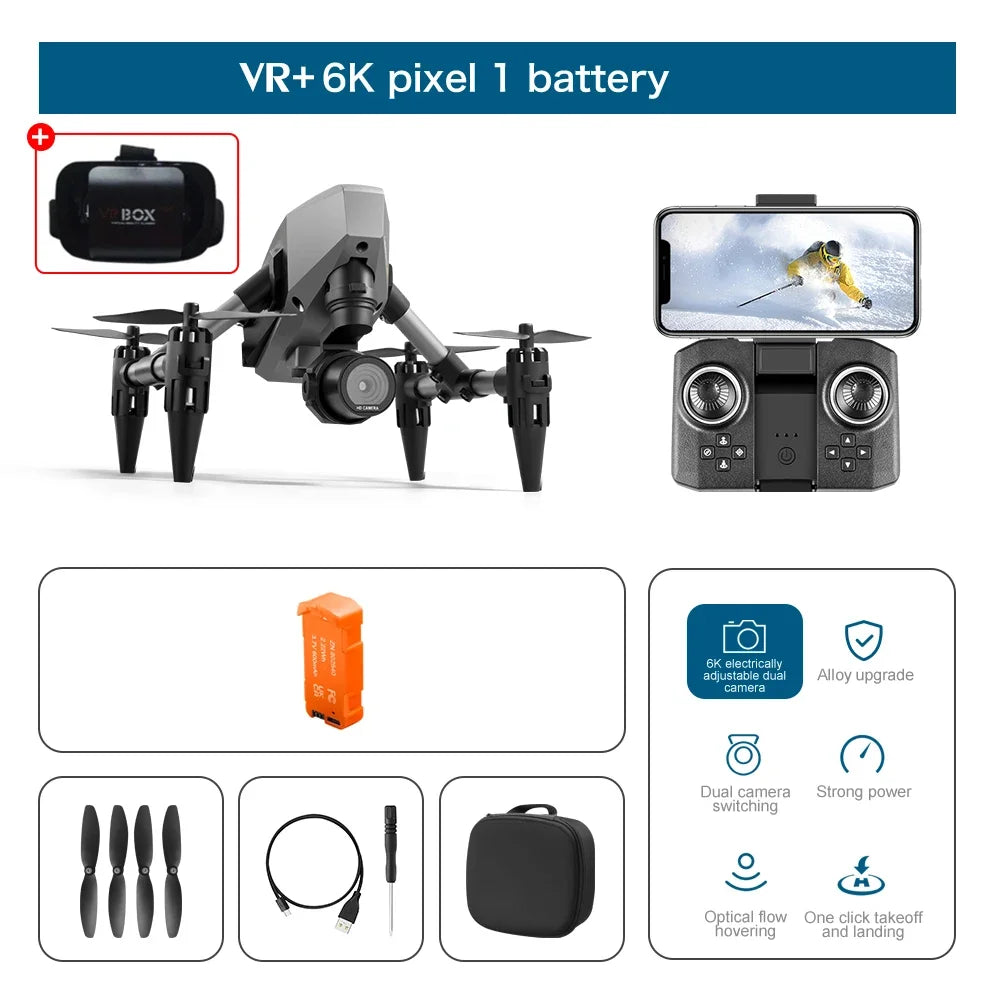 New XD1 Mini Drone FPV Professional 8K Dual Camera 5G WIFI GPS Height Maintaining Four Sides Obstacle Avoidances Quadcopter Toys - Slobuy