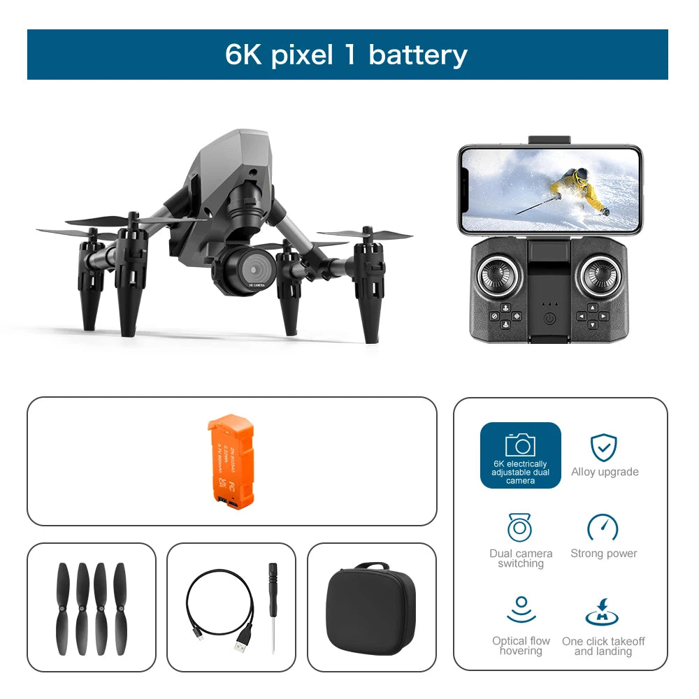 New XD1 Mini Drone FPV Professional 8K Dual Camera 5G WIFI GPS Height Maintaining Four Sides Obstacle Avoidances Quadcopter Toys - Slobuy