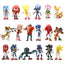 New whole set sale Sonic Tails Werehog Action Figures Blue Shadow Doll Cartoon Figurines Collectible Dolls Kids Hedgehog Toy - Slobuy
