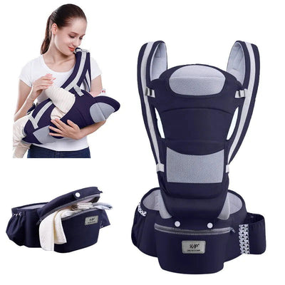 Newborn Ergonomic Baby Carrier Backpack Infant Baby Hipseat Carrier Front Facing Ergonomic Kangaroo Baby Wrap Sling Travel - Slobuy