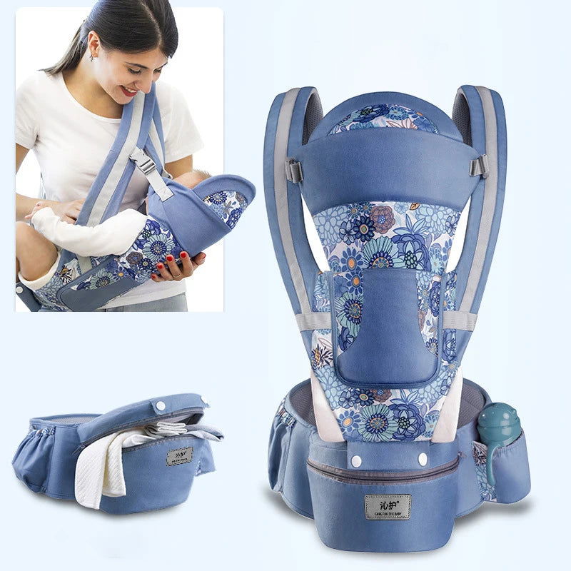 Newborn Ergonomic Baby Carrier Backpack Infant Baby Hipseat Carrier Front Facing Ergonomic Kangaroo Baby Wrap Sling Travel - Slobuy