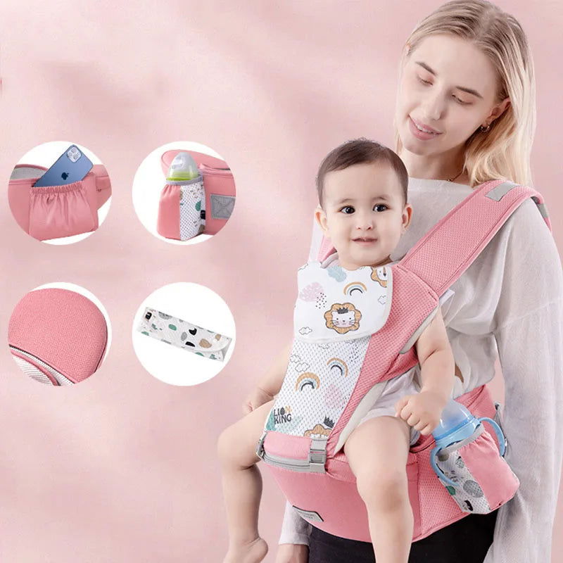 Newborn Ergonomic Baby Carrier Backpack Infant Baby Hipseat Carrier Front Facing Ergonomic Kangaroo Baby Wrap Sling Travel - Slobuy