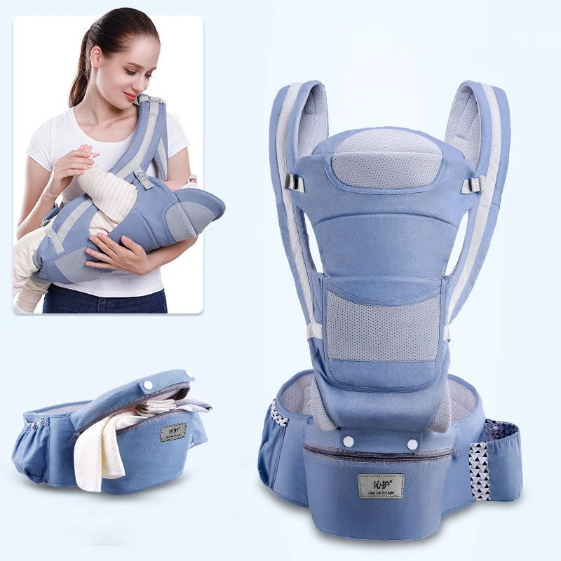 Newborn Ergonomic Baby Carrier Backpack Infant Baby Hipseat Carrier Front Facing Ergonomic Kangaroo Baby Wrap Sling Travel - Slobuy