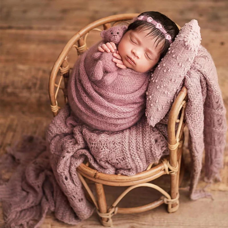 Newborn Photography Props Bed Baby Chair Crib Retro Basket Posing Furniture Shooting Studio Fotografia Accesorios for Boys Gorls - Slobuy