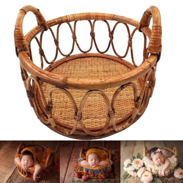 Newborn Photography Props Bed Baby Chair Crib Retro Basket Posing Furniture Shooting Studio Fotografia Accesorios for Boys Gorls - Slobuy