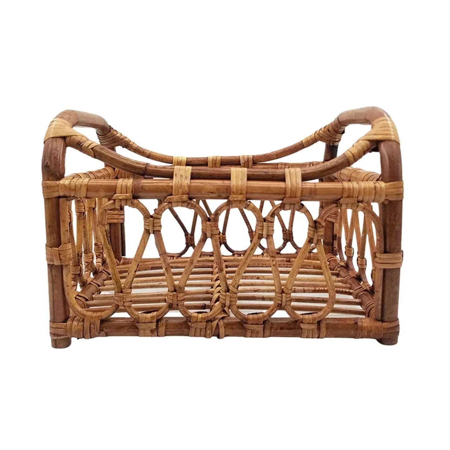 Newborn Photography Props Vintage Bed Woven Rattan Basket Baby Photo Shoot Furniture Posing Chair Photo Bebe Accessories - Slobuy