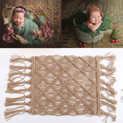 Newborn Photography Props Weaving Blanket Baby Basket Background Posing Furniture Backdrop Mat Photo Studio Accessori Fotografia - Slobuy