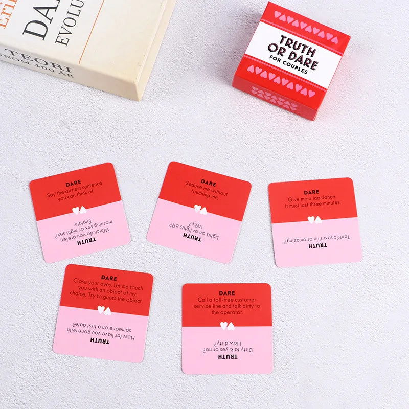 Newest 51PCS Truth Or Dare For Couples Cards Games Lovers Board Game Supply English Version Board Game - Slobuy