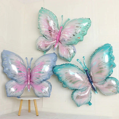 Newest Butterfly Birthday Balloon Set Blue Green Purple Foil Ball  Baby Shower Helium Balloon Birthday Party  Decorations  Globo - Slobuy