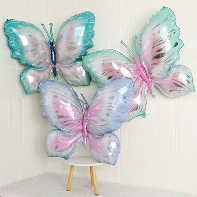 Newest Butterfly Birthday Balloon Set Blue Green Purple Foil Ball  Baby Shower Helium Balloon Birthday Party  Decorations  Globo - Slobuy