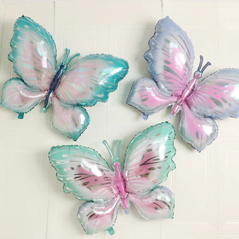 Newest Butterfly Birthday Balloon Set Blue Green Purple Foil Ball  Baby Shower Helium Balloon Birthday Party  Decorations  Globo - Slobuy