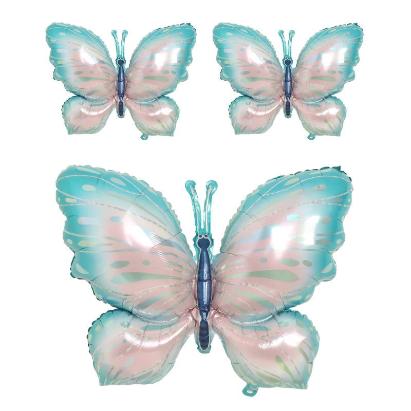 Newest Butterfly Birthday Balloon Set Blue Green Purple Foil Ball  Baby Shower Helium Balloon Birthday Party  Decorations  Globo - Slobuy