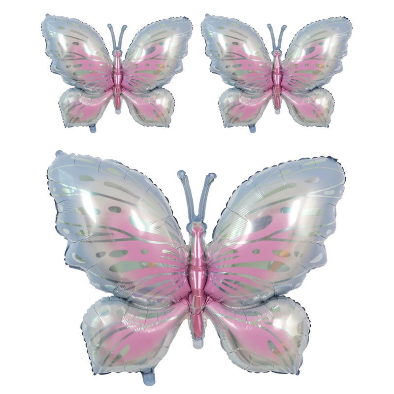 Newest Butterfly Birthday Balloon Set Blue Green Purple Foil Ball  Baby Shower Helium Balloon Birthday Party  Decorations  Globo - Slobuy