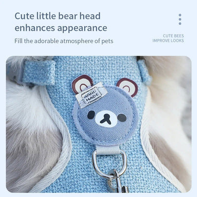 Newest Cute Rabbit Harness and Leash Set Bunny Pet Accessories Vest Harnesses Rabbit Leashes for Outdoor Walking Pets Supplies - Slobuy
