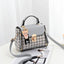 Newposs Plaid Pattern Handbag Women's Buckle Decor Flap Purse Fashion PU Leather Crossbody high quality bag Bag - Slobuy