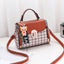 Newposs Plaid Pattern Handbag Women's Buckle Decor Flap Purse Fashion PU Leather Crossbody high quality bag Bag - Slobuy