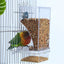 No Mess Bird Feeders Automatic Parrot Feeder Drinker Acrylic Seed Food Container Cage Accessories For Small And Medium Parakeets - Slobuy