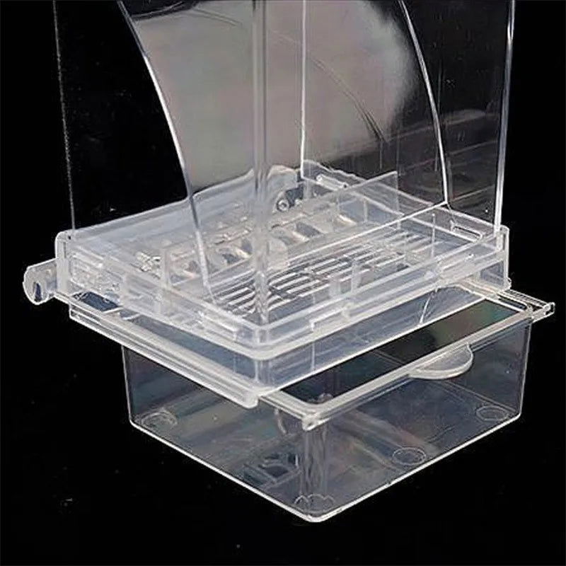 No Mess Bird Feeders Automatic Parrot Feeder Drinker Acrylic Seed Food Container Cage Accessories For Small And Medium Parakeets - Slobuy